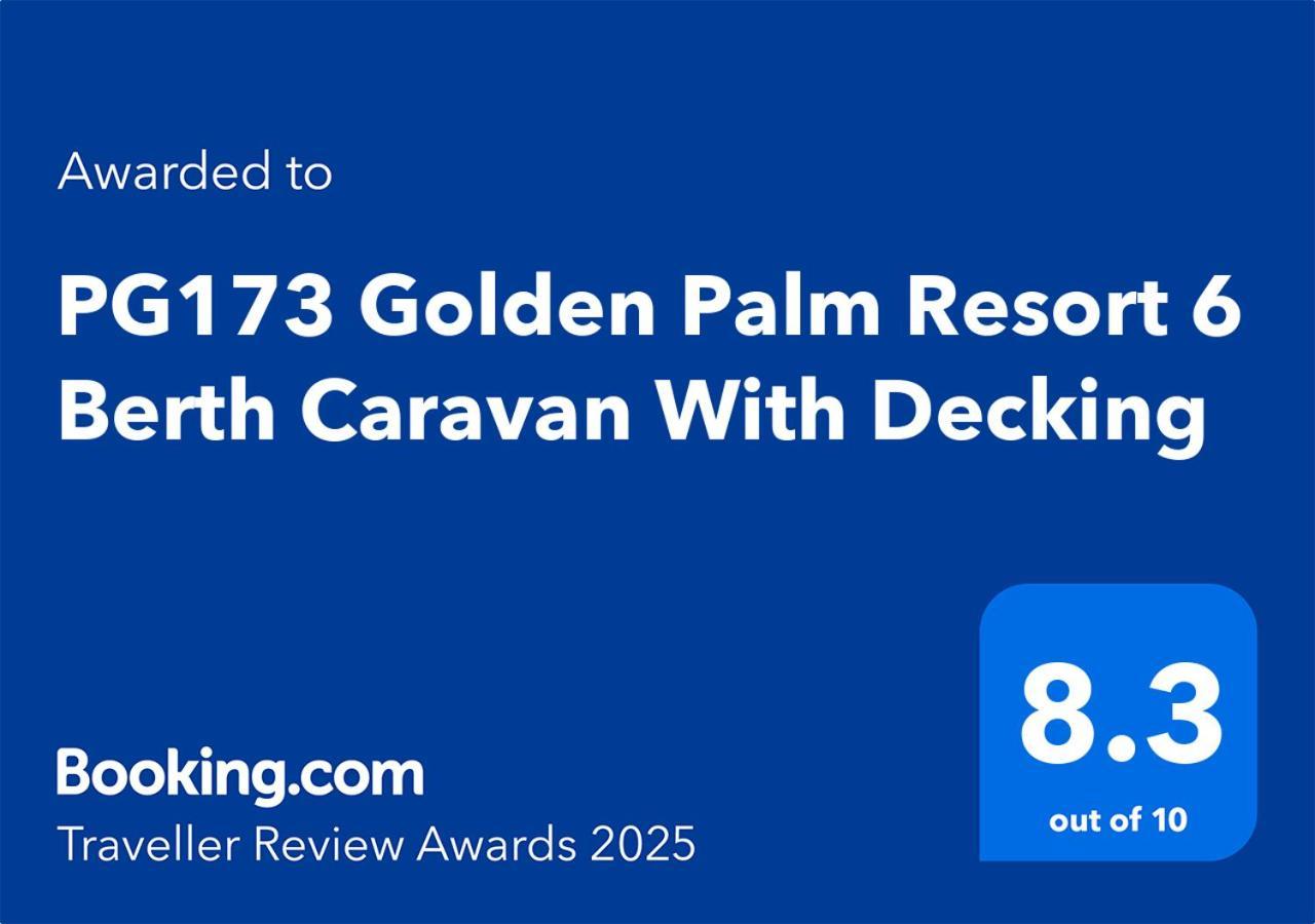 PG173 Golden Palm Resort 6 Berth Caravan With Decking Chapel St. Leonards Exterior foto